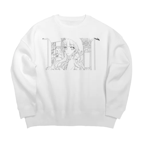 一希凛　ラフグッズ2 Big Crew Neck Sweatshirt