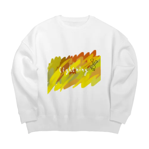 黄色の閃光 by kids Big Crew Neck Sweatshirt