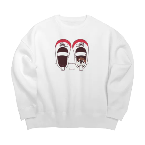 CT165 スズメがちゅん*うわばきちゅんA*イラストサイズ普通ver.* Big Crew Neck Sweatshirt