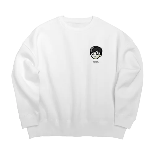 ほくろとメガネくん Big Crew Neck Sweatshirt