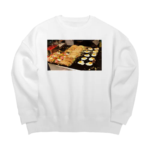 お好み焼き 屋台（広島焼） Big Crew Neck Sweatshirt