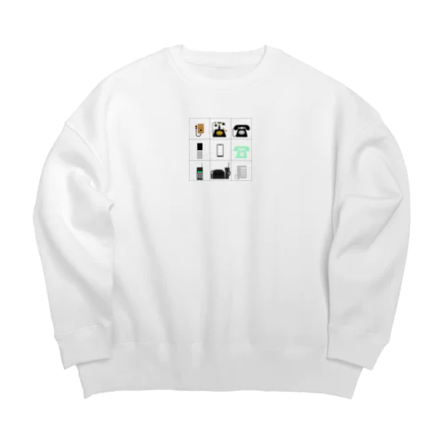 電話の歴史(枠あり) Big Crew Neck Sweatshirt