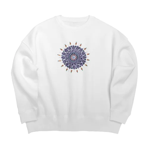 アラベスク刺繡 ✸ ホワイト Big Crew Neck Sweatshirt