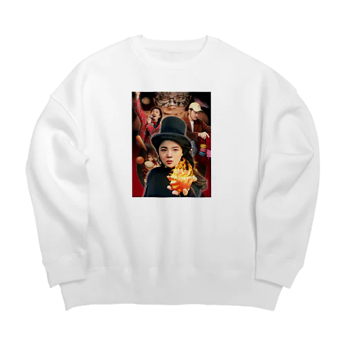 モンゴルナイフのマジックショー Big Crew Neck Sweatshirt