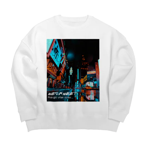 Midnight urban street Big Crew Neck Sweatshirt