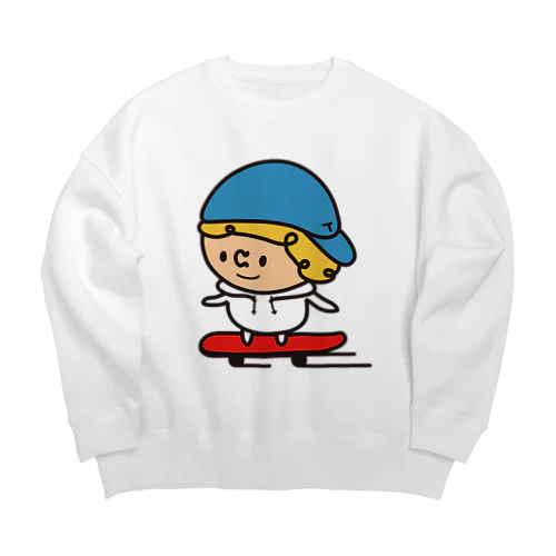 スケボーつぶっち Big Crew Neck Sweatshirt