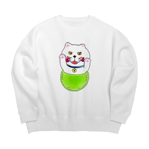 もよねこぽっけ！ Big Crew Neck Sweatshirt
