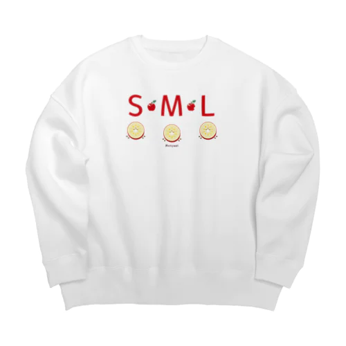 ML002 SMLTシャツのりんごすたぁ*輪切りのリンゴ Big Crew Neck Sweatshirt