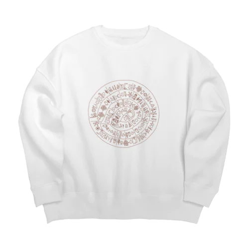 ファイストスの円盤B面（地色なし） Big Crew Neck Sweatshirt