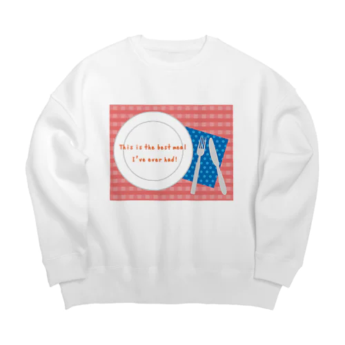 TABLE-PINK Big Crew Neck Sweatshirt