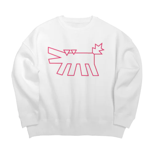 キースヘリング風 うちの犬 Big Crew Neck Sweatshirt