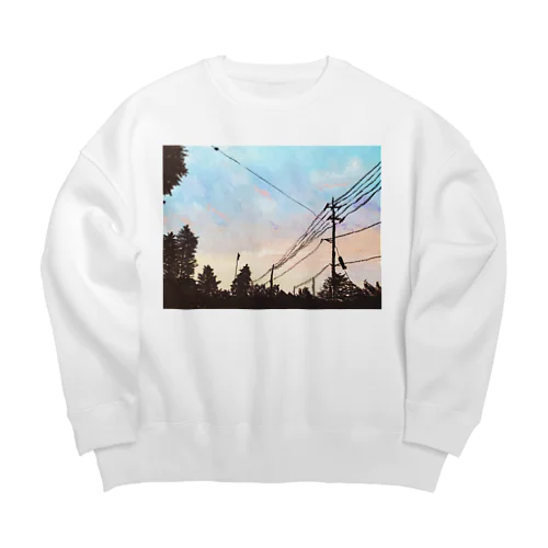 夕焼けぞら Big Crew Neck Sweatshirt