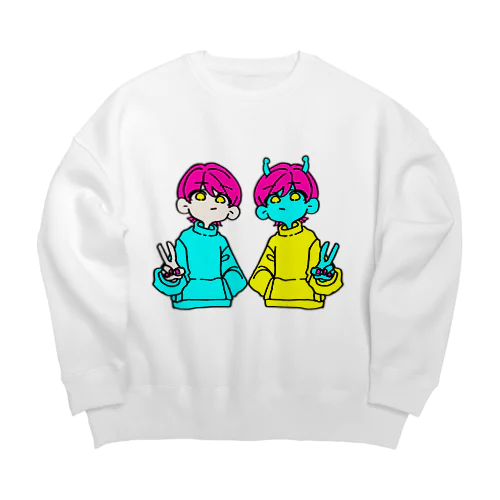 ぼくえいりあん Big Crew Neck Sweatshirt