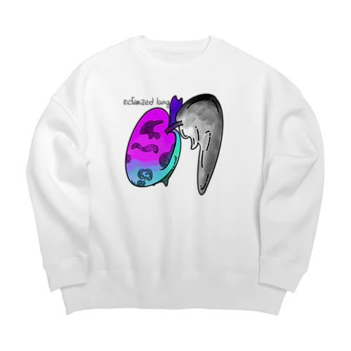 victimized lung Big Crew Neck Sweatshirt