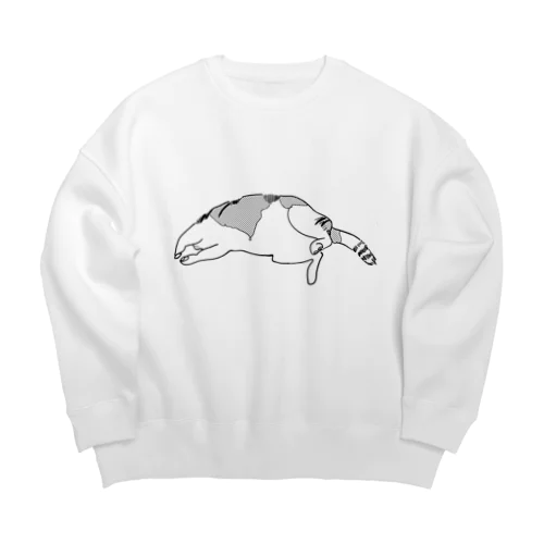 ごろん猫 Big Crew Neck Sweatshirt