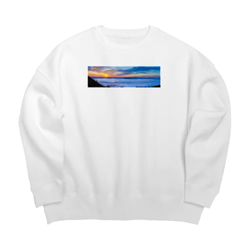 雲海朝焼け三瓶山 Big Crew Neck Sweatshirt