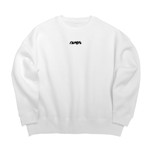 ramen文字【シンプル】　らーめん_ラーメン🍜 Big Crew Neck Sweatshirt