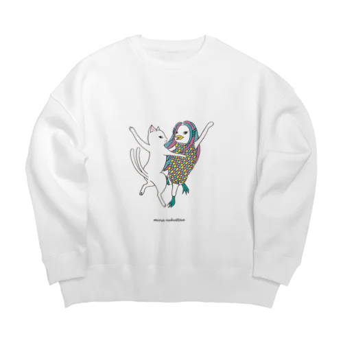 だんすだんすとアマビエ Big Crew Neck Sweatshirt