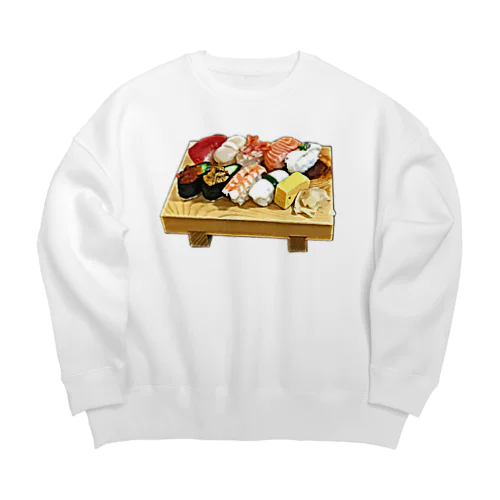 ランチのお寿司 Big Crew Neck Sweatshirt