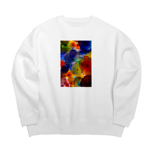 カラフルお花たん♡ Big Crew Neck Sweatshirt