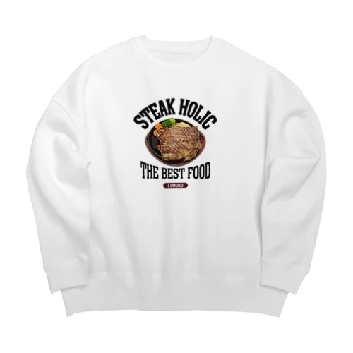 1ポンドステーキ（ビンテージ風） Big Crew Neck Sweatshirt