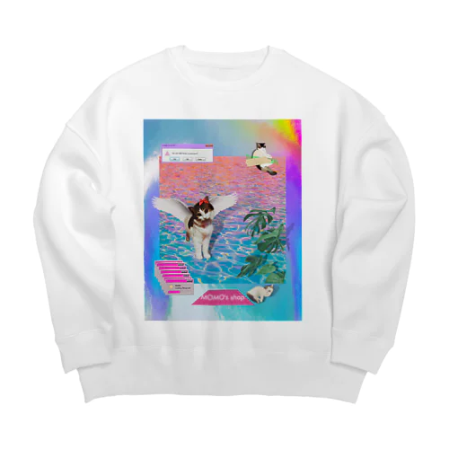 vintage vaporwave Big Crew Neck Sweatshirt