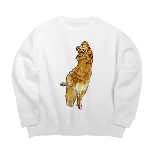 golden retriever Big Crew Neck Sweatshirt