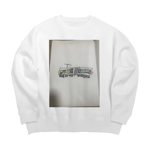 でんしゃ Big Crew Neck Sweatshirt