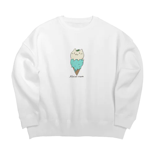 Nyaice cream Big Crew Neck Sweatshirt