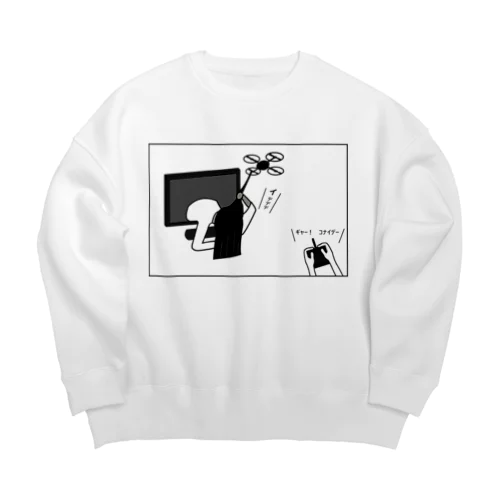 お化けこわい Big Crew Neck Sweatshirt