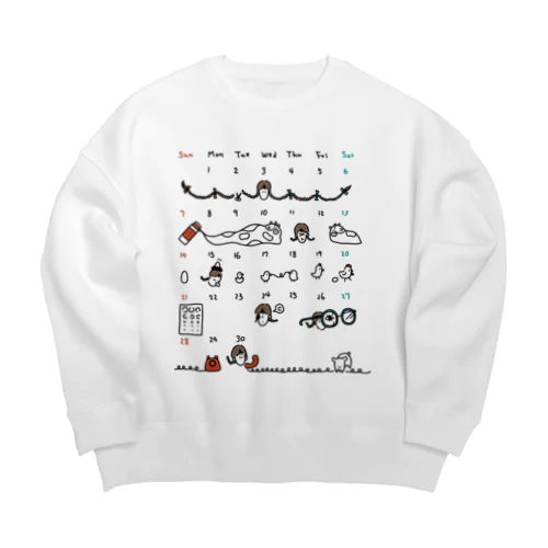 カレンダーガール Big Crew Neck Sweatshirt