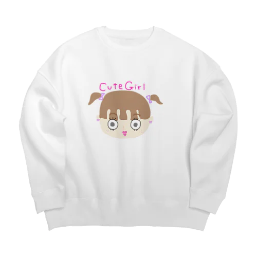 ぱちくりキュートガール Big Crew Neck Sweatshirt