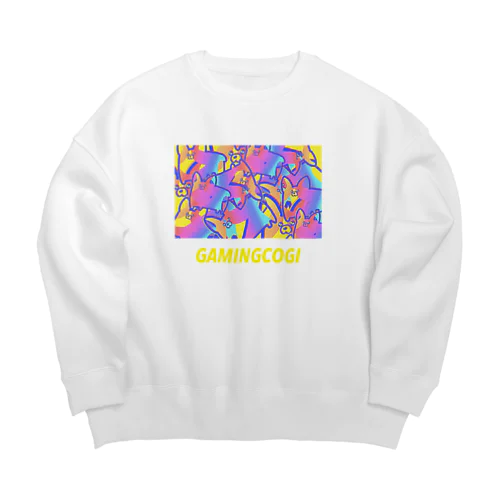 カモフラゲーミングコーギー Big Crew Neck Sweatshirt