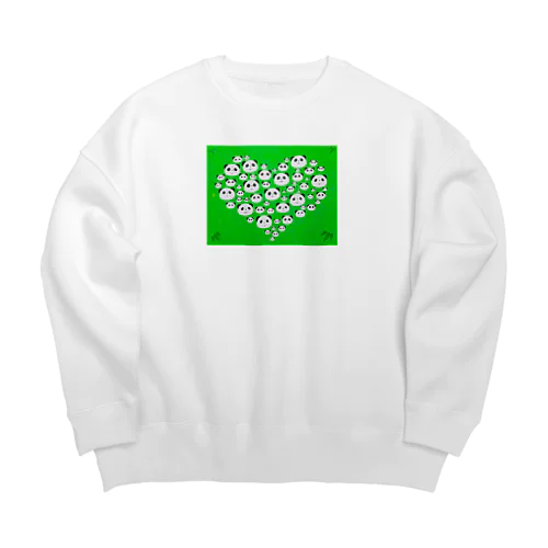 パンダハート Big Crew Neck Sweatshirt