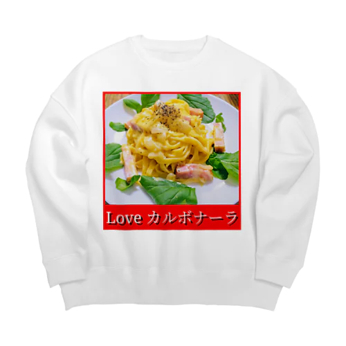 Love カルボナーラ Big Crew Neck Sweatshirt