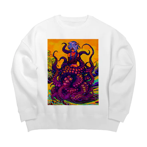 蛸女（サイケデリック） Big Crew Neck Sweatshirt