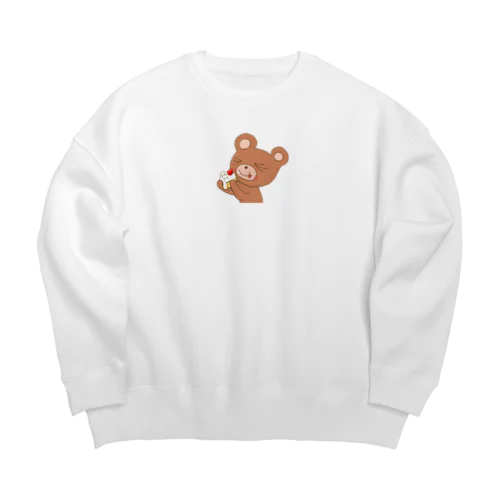 ショートケーキ　美味しくて幸せなくまくま Big Crew Neck Sweatshirt