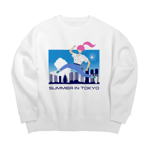 SUMMER IN TOKYO Big Crew Neck Sweatshirt