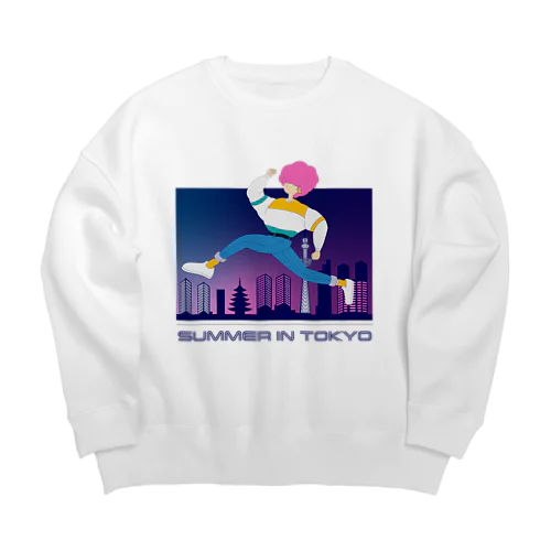 SUMMER IN TOKYO Night ver Big Crew Neck Sweatshirt