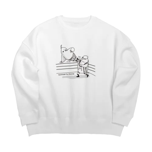 オカメさんドロップキック Big Crew Neck Sweatshirt