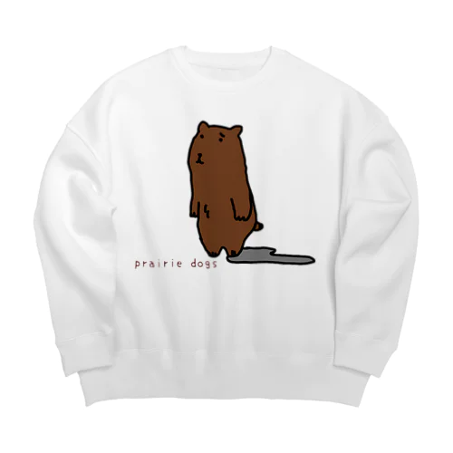 prairiedogのたまちゃん Big Crew Neck Sweatshirt