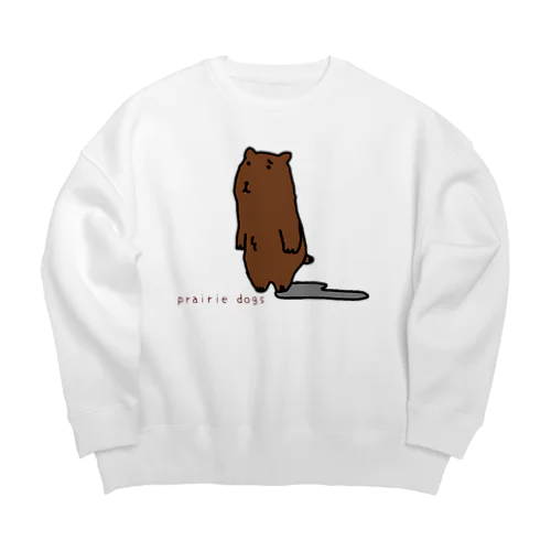 prairiedogのたまちゃん Big Crew Neck Sweatshirt