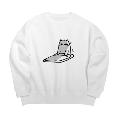 絶起ねこ Big Crew Neck Sweatshirt