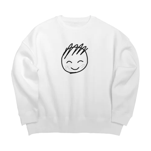 おハゲくん Big Crew Neck Sweatshirt