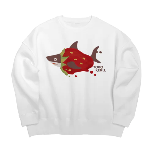 苺ととろけるおサメさん | TOROKERU SHARK Strawberry Big Crew Neck Sweatshirt