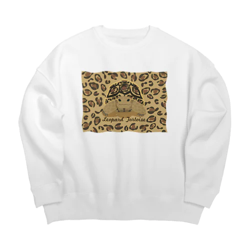 ヒョウ柄ヒョウモンガメさん Big Crew Neck Sweatshirt