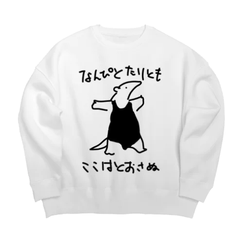 通さぬミナミコアリクイ Big Crew Neck Sweatshirt