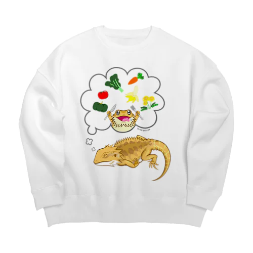 夢見るフトアゴちゃん Big Crew Neck Sweatshirt