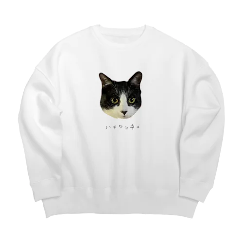 ハチワレネコ Big Crew Neck Sweatshirt