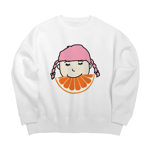 オレンジガール Big Crew Neck Sweatshirt